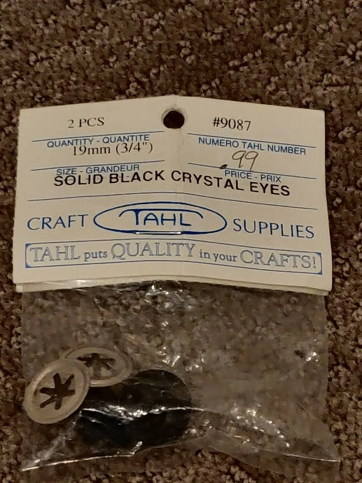 Solid Black Crystal Eyes for Stuffed Animals Dolls Decorations - photo 2