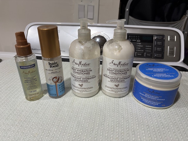 Shea Moisture products and hair food product