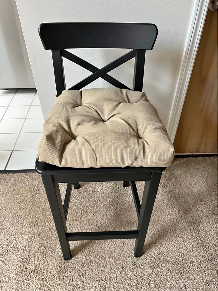 IKEA ROSENTORP Counter Height Bar Stool w/ MALINDA Cushion