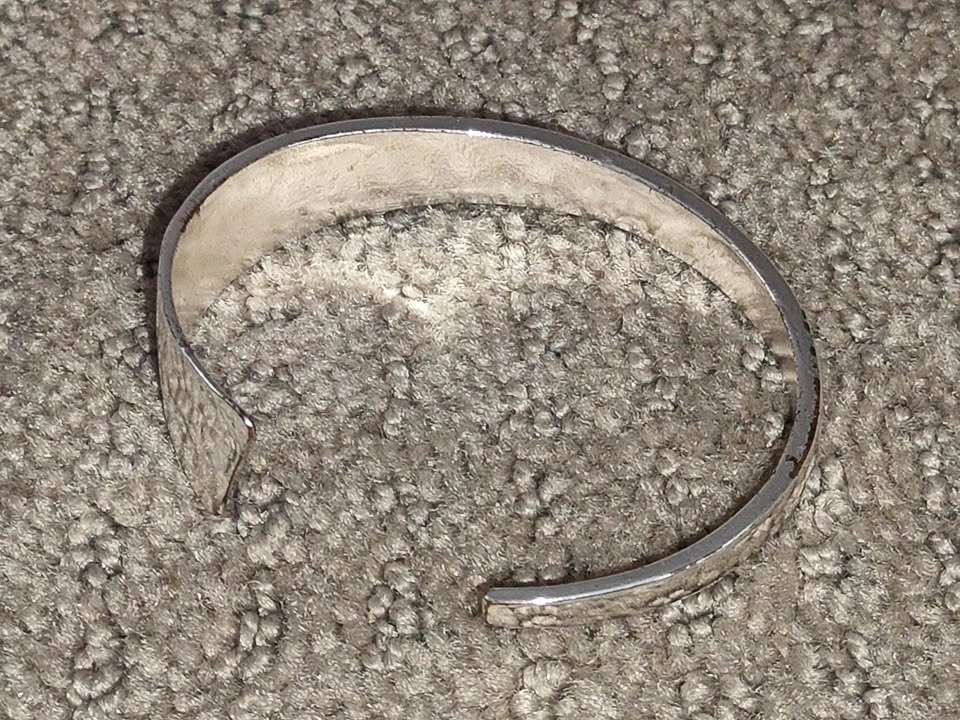 Minimalist Silver Glossy Open Bracelet - 2-1/4" - photo 4