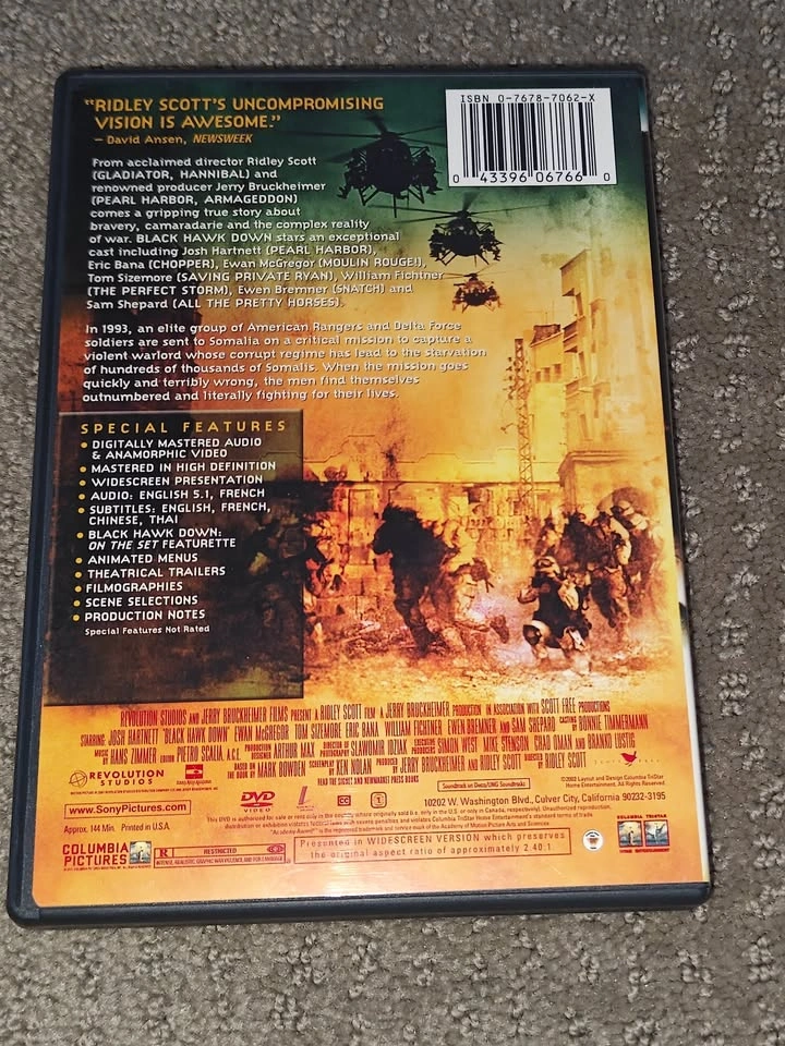 Black Hawk Down - War DVD Movie - photo 3