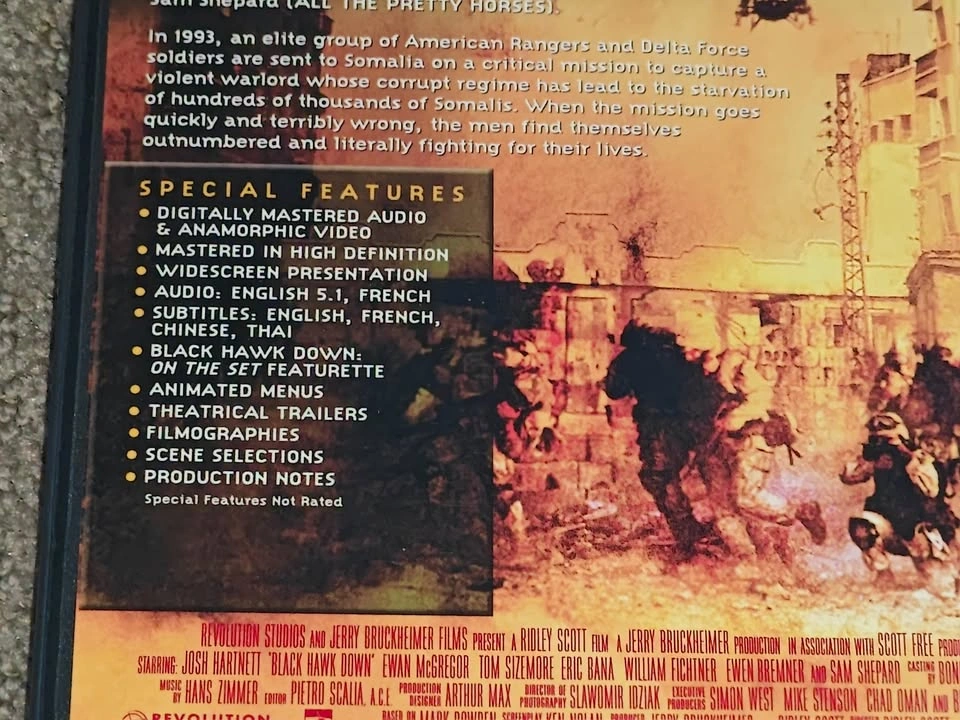 Black Hawk Down - War DVD Movie - photo 5
