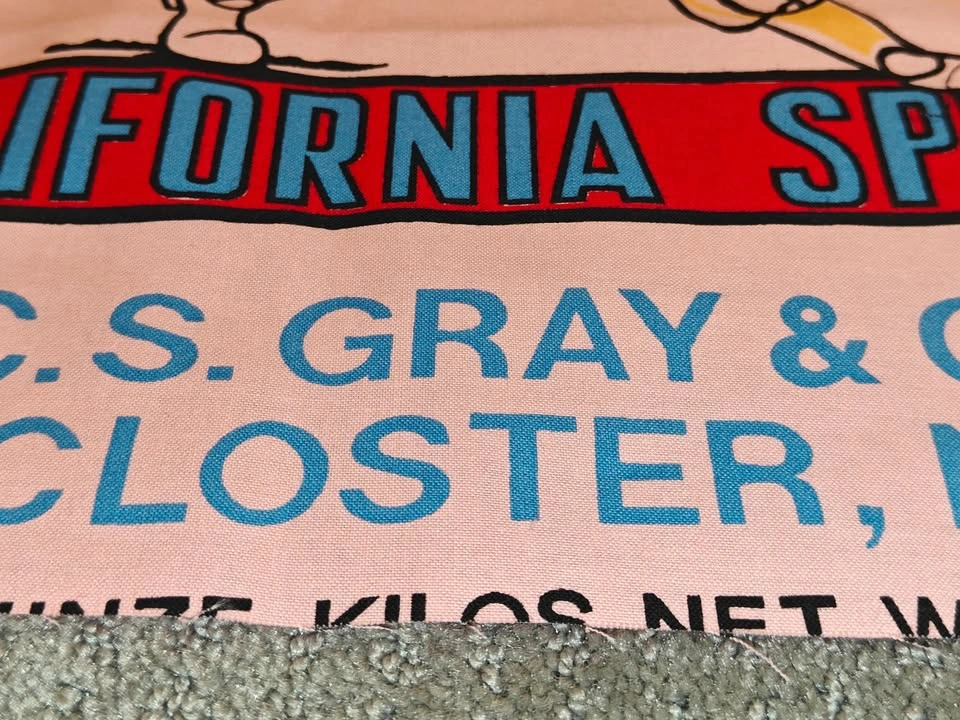 1980s French Fryzz California Spuds Baseball Cotton Fabric - photo 3