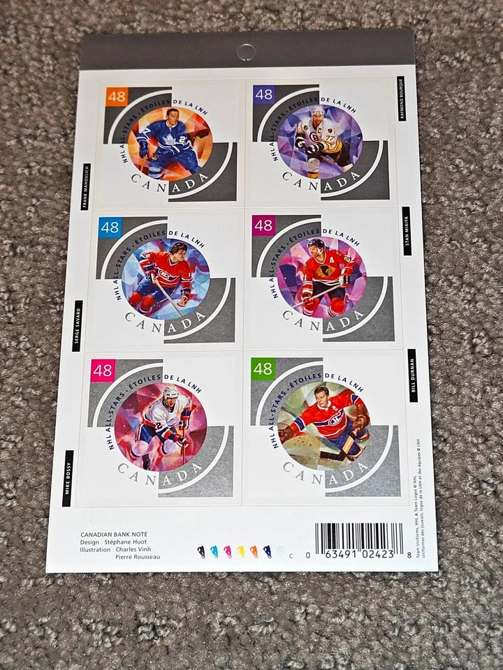 Rare 2003 NHL All-Stars Hockey Stamp - 6 Stamps BK265