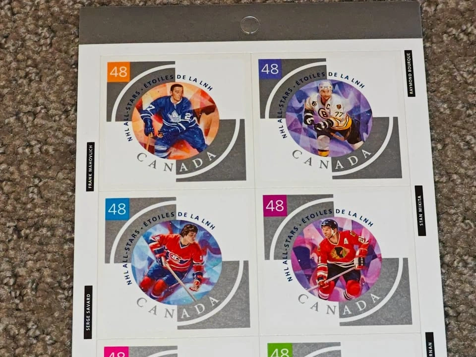 Rare 2003 NHL All-Stars Hockey Stamp - 6 Stamps BK265 - photo 2