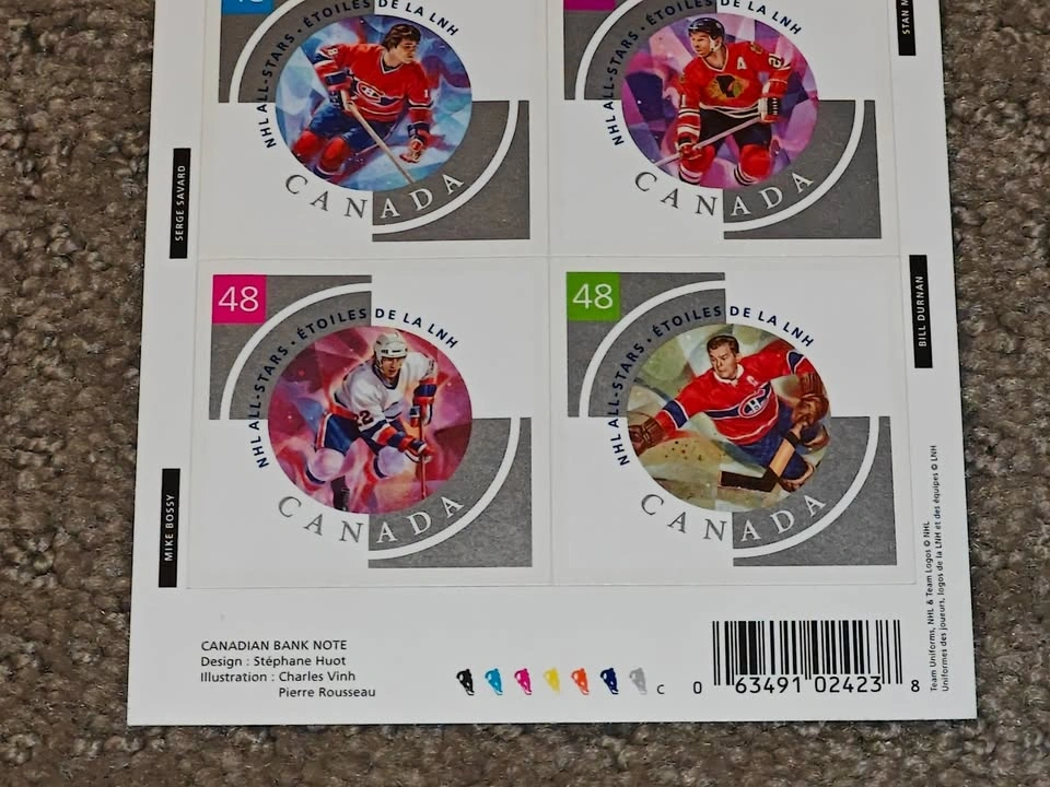 Rare 2003 NHL All-Stars Hockey Stamp - 6 Stamps BK265 - photo 3