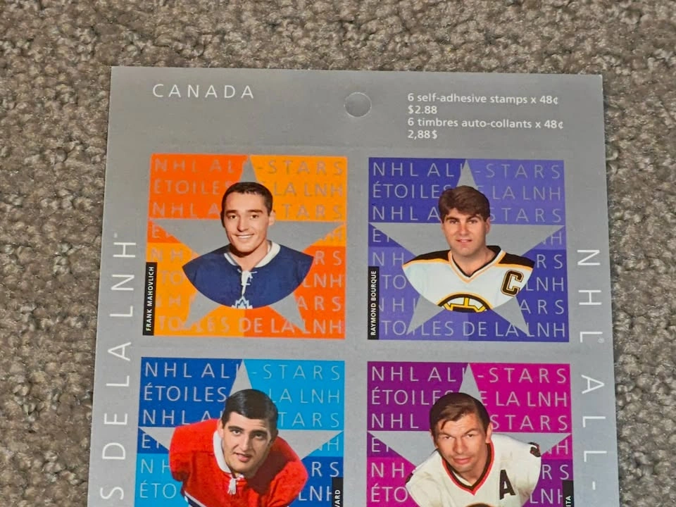 Rare 2003 NHL All-Stars Hockey Stamp - 6 Stamps BK265 - photo 5