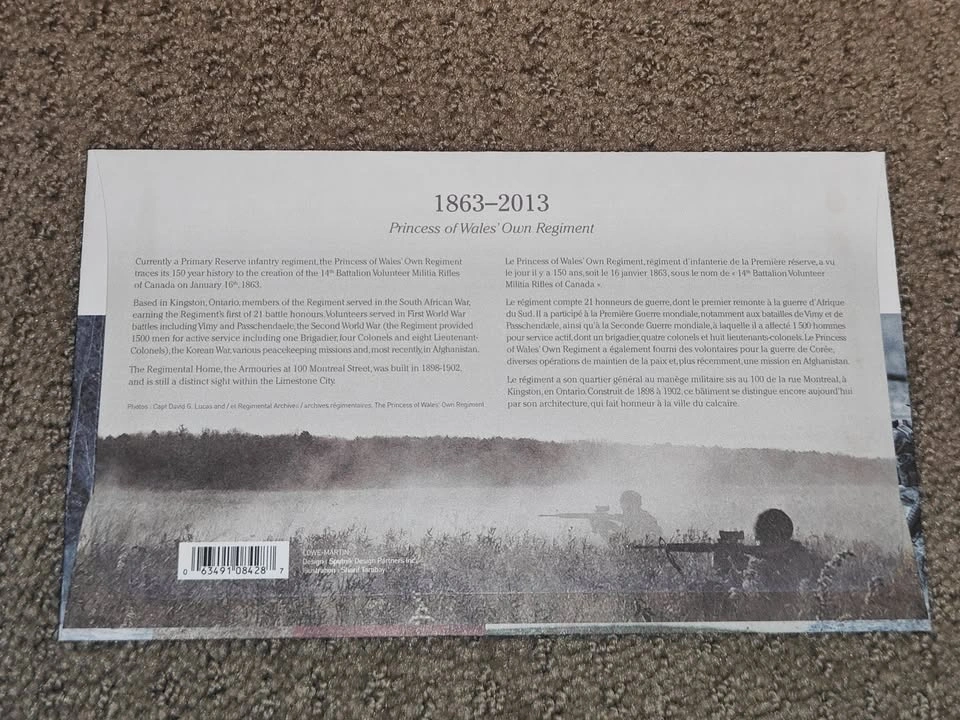 First Day Covers FDC - Princess of Wales' Own Regiment 150th - photo 4