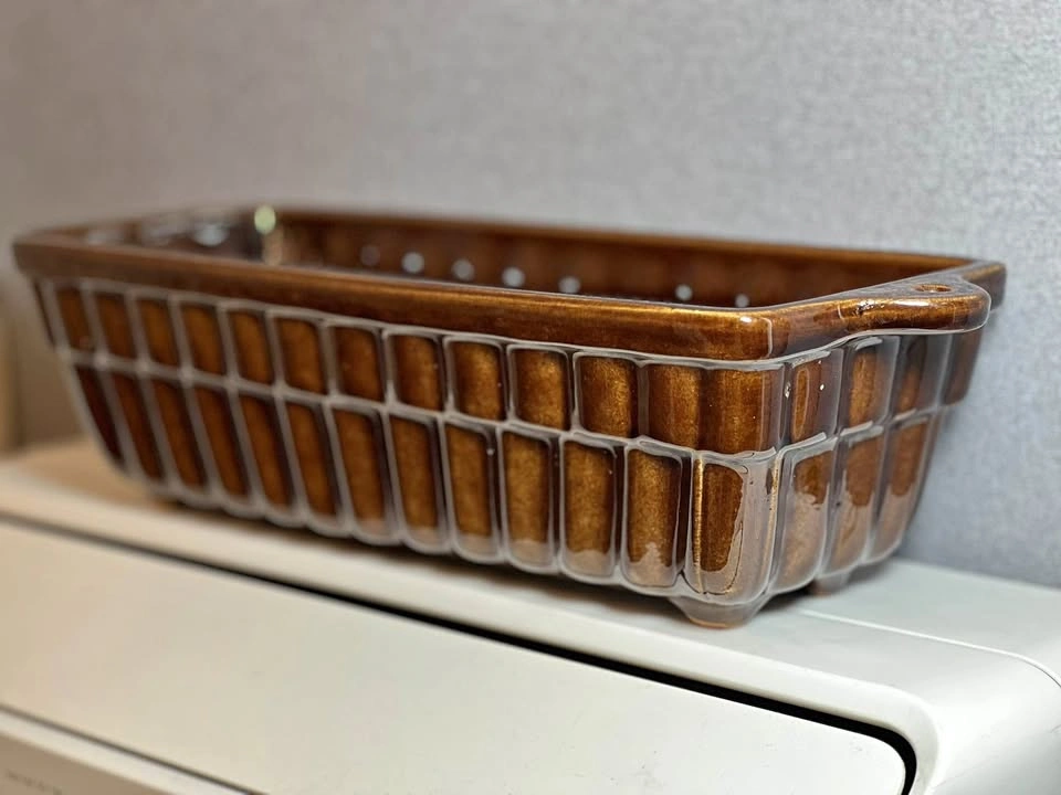 Vintage West German Ceramic Loaf Pan / Cake Mold (#958-34) - photo 2