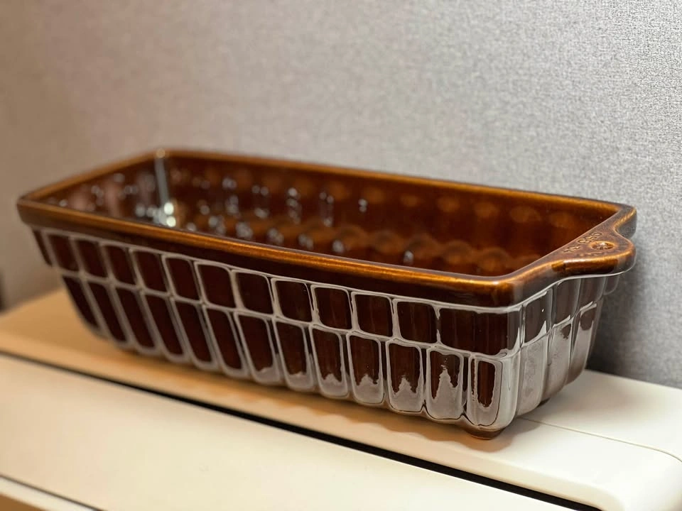 Vintage West German Ceramic Loaf Pan / Cake Mold (#958-34) - photo 3