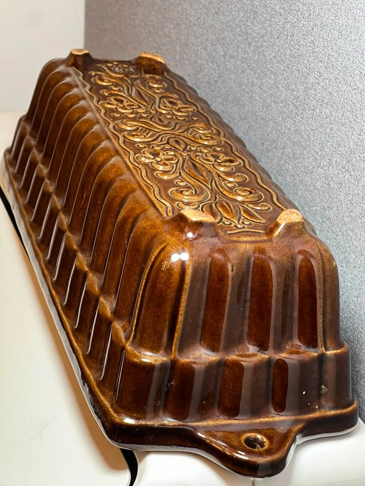 Vintage West German Ceramic Loaf Pan / Cake Mold (#958-34) - photo 5