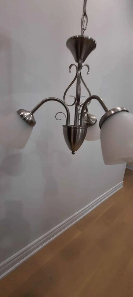 Brushed Nickel 3-Light Chandelier - photo 3