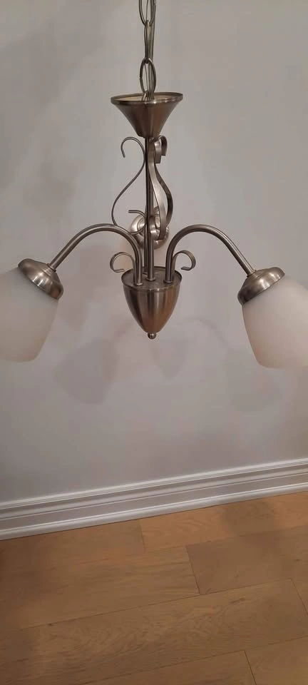 Brushed Nickel 3-Light Chandelier - photo 5