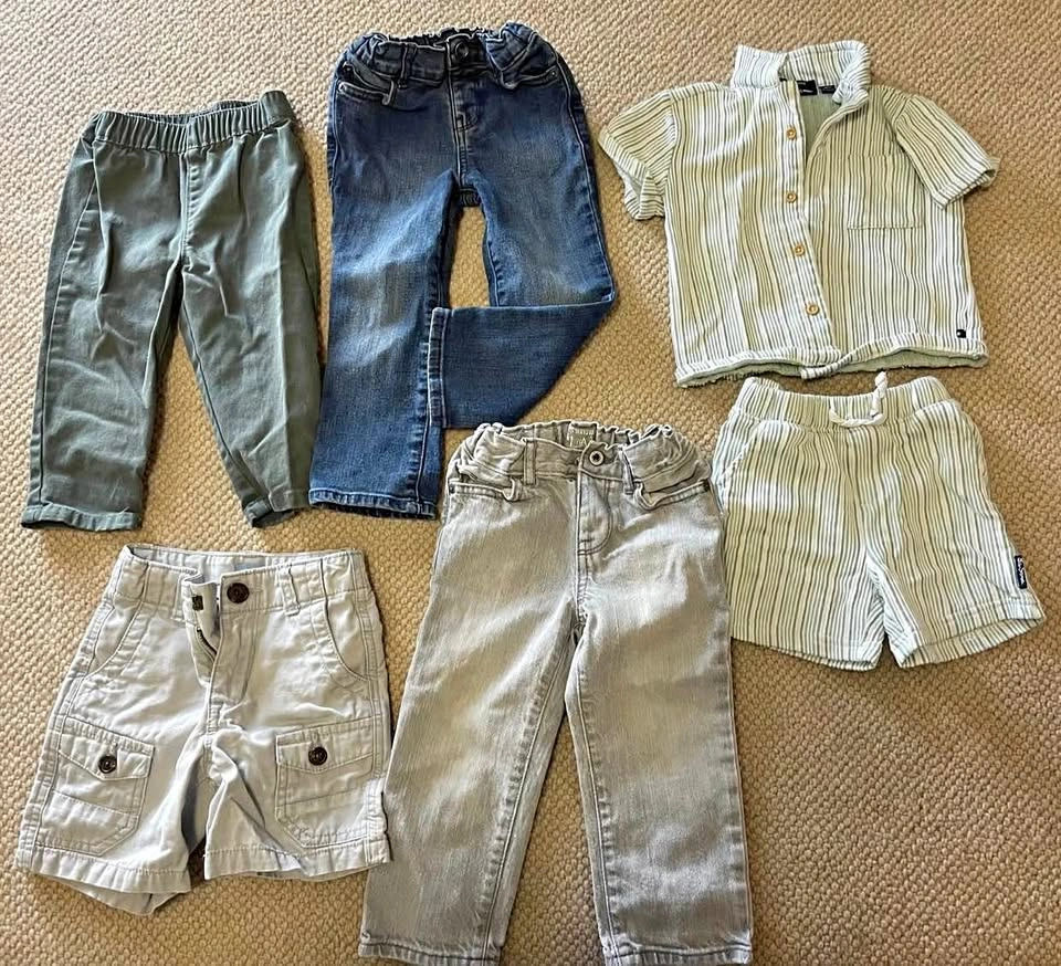Toddler Boys Clothing Bundle - Pants, Shorts, and Shirts