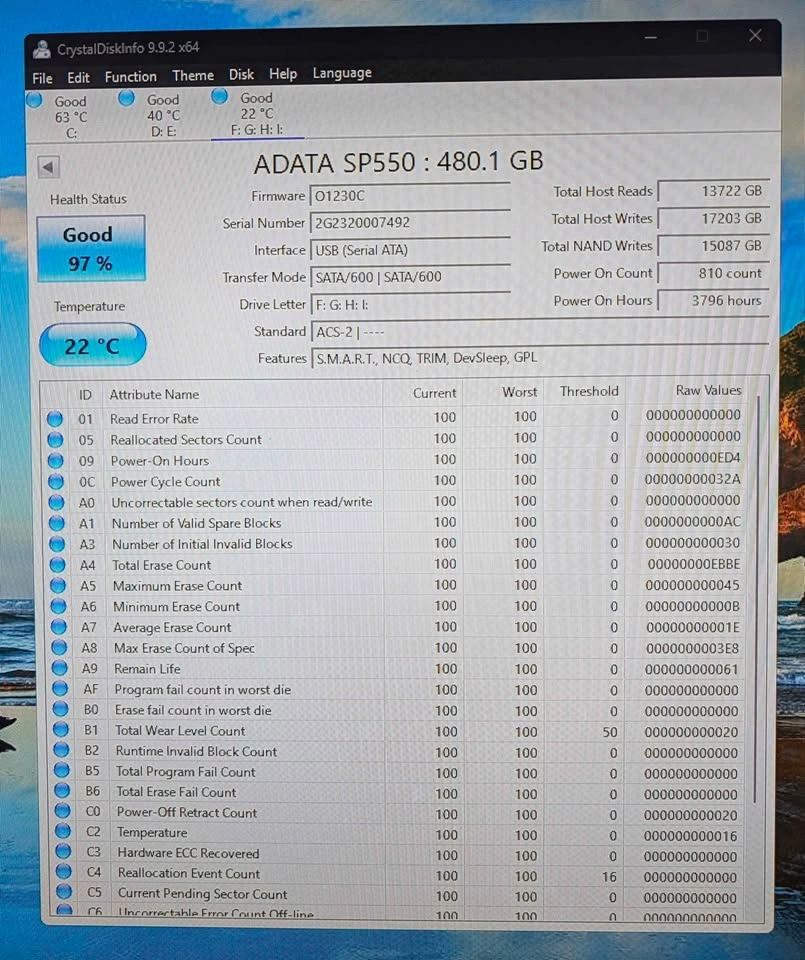 ADATA SP550 480GB 2.5" SATA SSD - photo 2