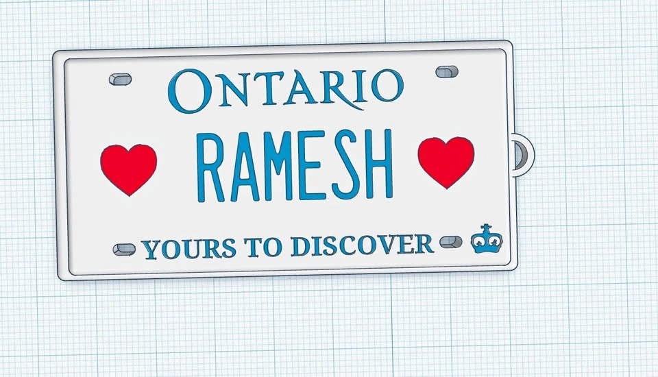 Ontario License Plate Replica - Custom Keychain