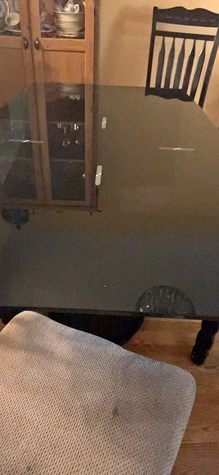 Glass Top Dining Table with Chairs