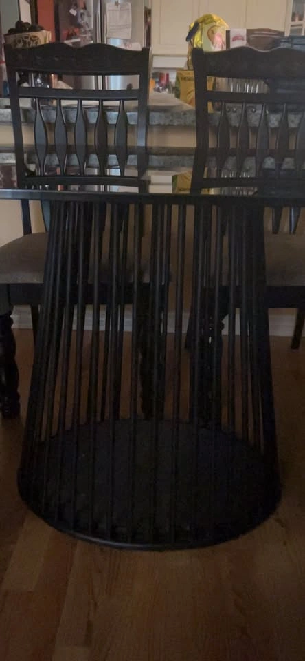 Glass Top Dining Table with Chairs - photo 4