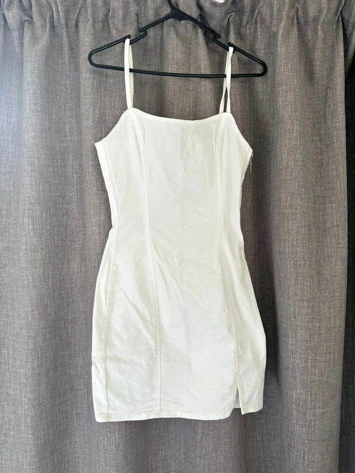 White denim dress