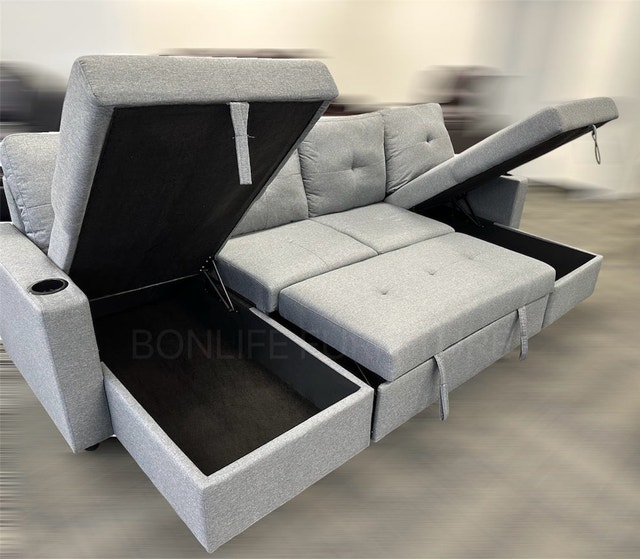 Convertible Sleeper Sofa Bed Pull Out Sofa Bed Storage Large - photo 3