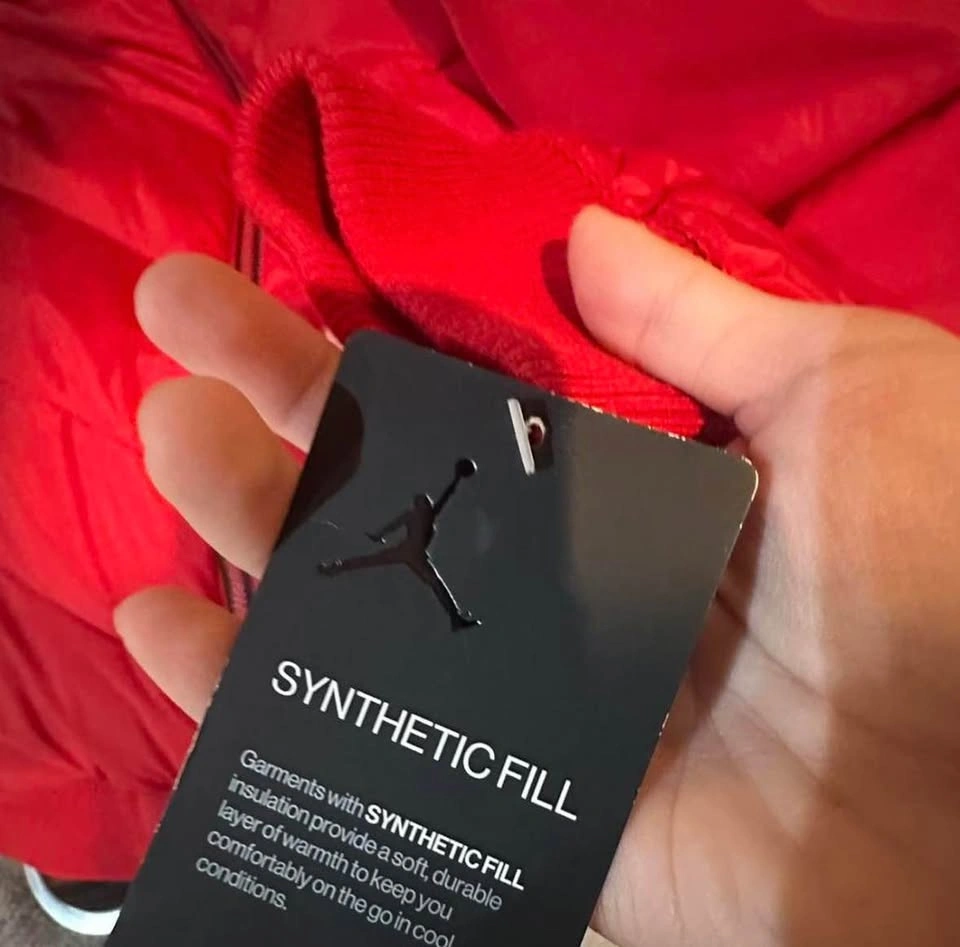 Red Jordan puffer jacket brand new with tags - photo 3