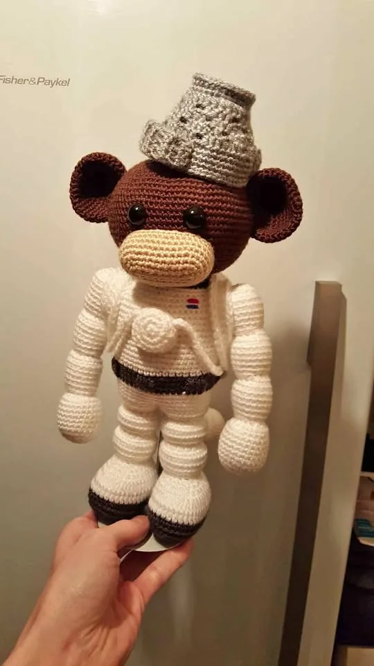 Monkey Astronaut Amigurumi Crochet thumbnail