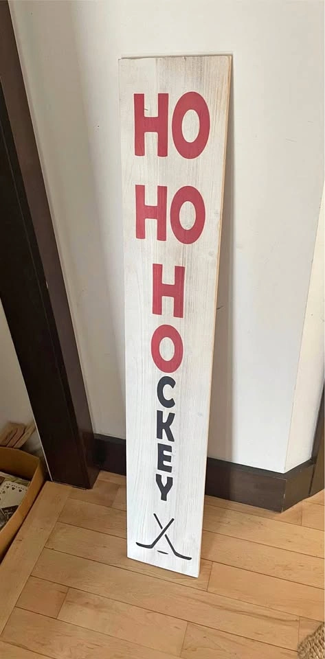 Double sided 4 ft hockey porch sign