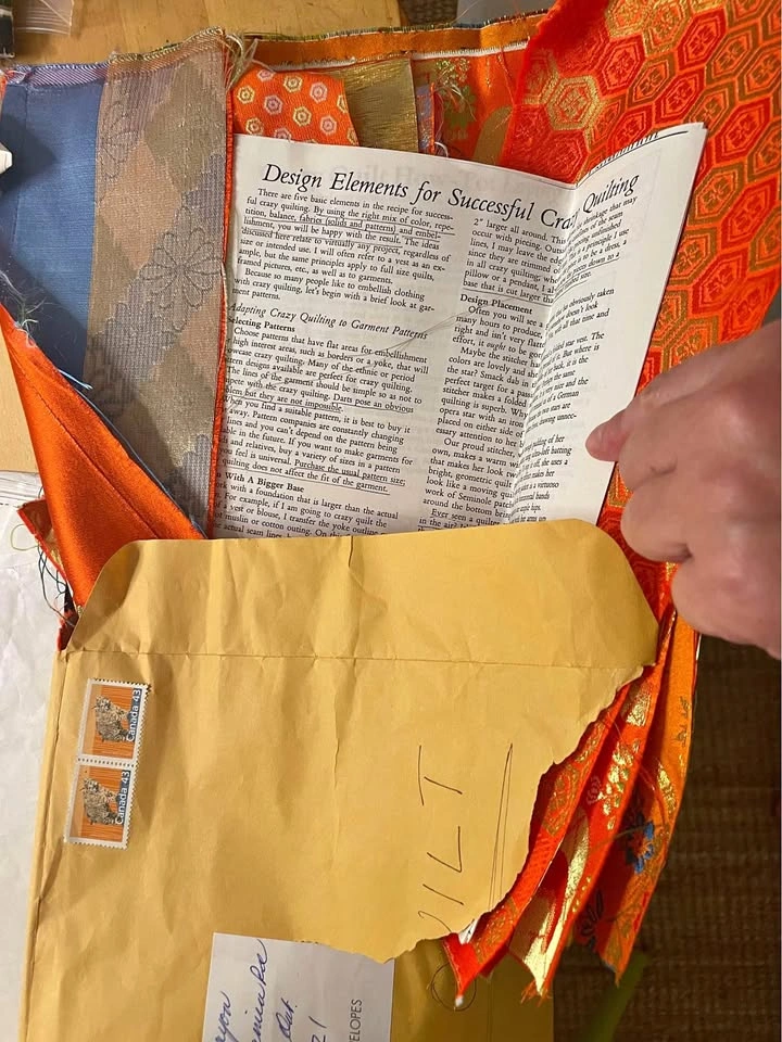 Crazy quilting instructions, some material