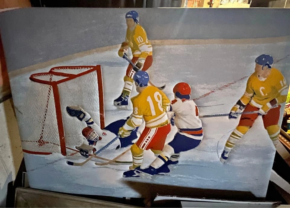 40x30 quilted hockey picture