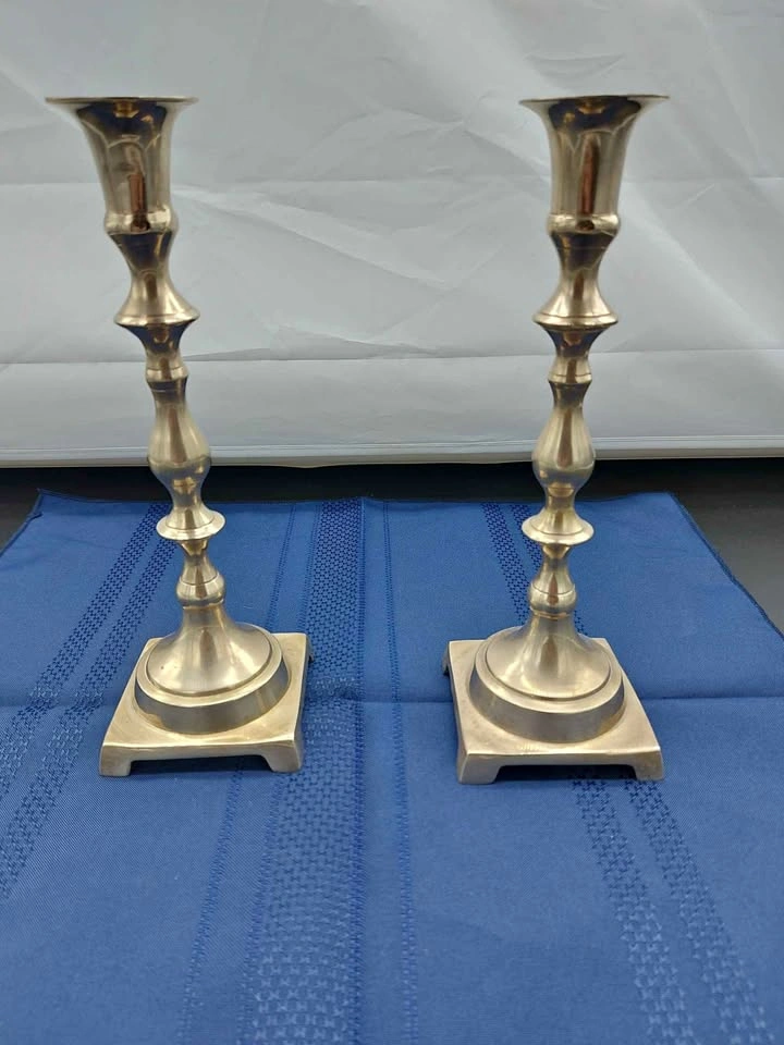 Brass Candlestick Holders Set Of 2