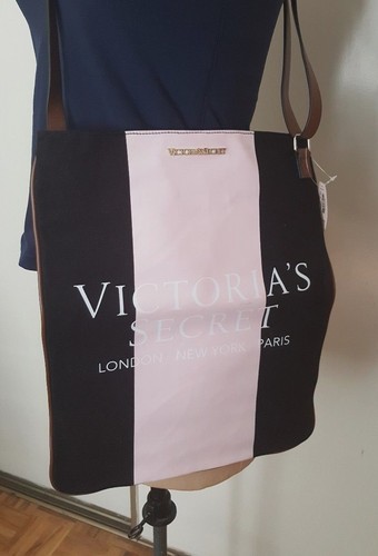NWT Victoria's Secret crossbody logo bag purse pink black - photo 2