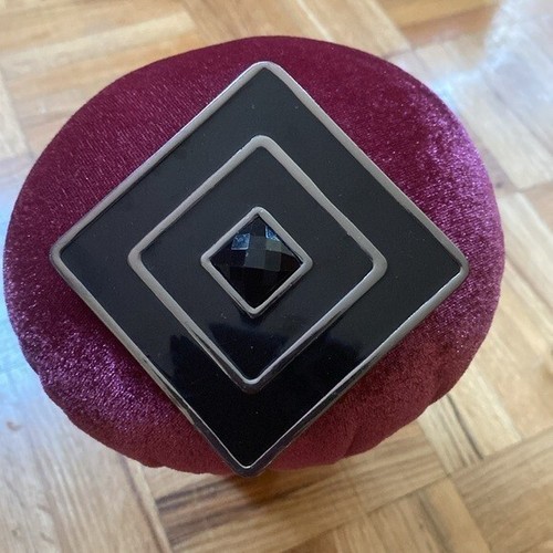 Large chunky modern square statement brooch pin