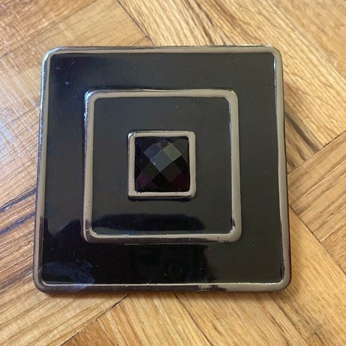 Large chunky modern square statement brooch pin - photo 3