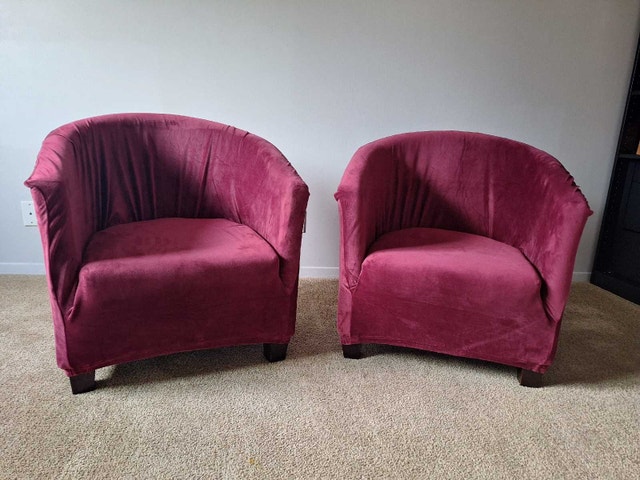 Barrel accent chairs with covers - photo 5