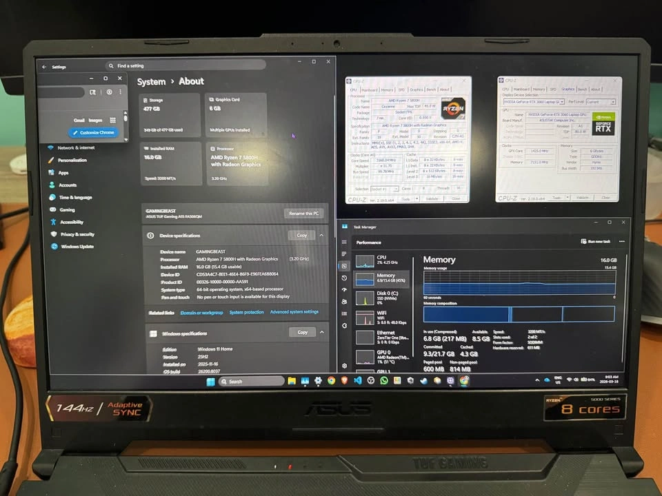 ASUS TUF Gaming A15 (Ryzen 7 5800H, RTX 3060, 144Hz) - photo 2