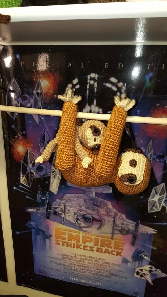 Sloth With Baby Hanging Amigurumi Crochet image indicator(3)
