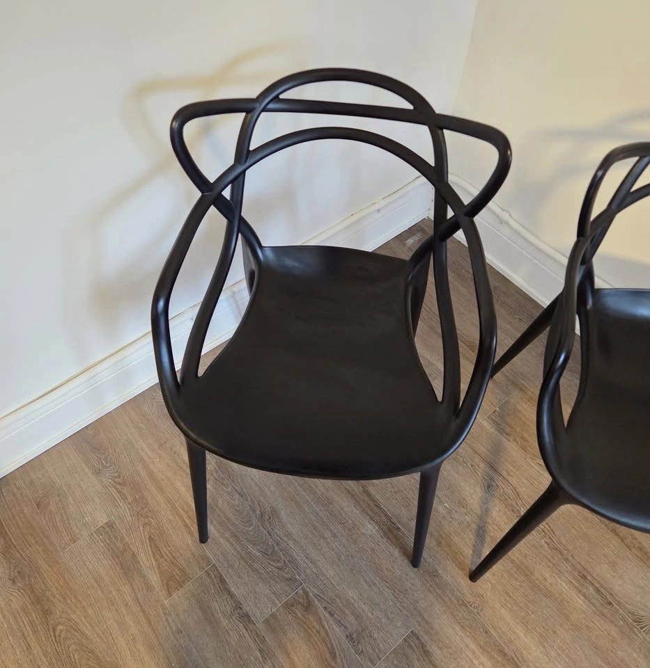 6 Structube Masters Dining Chairs – Black Modern Designer Style - photo 4