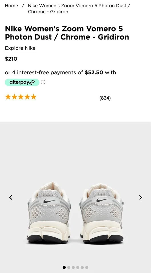 Nike Zoom Vomero 5 – Silver/White – New