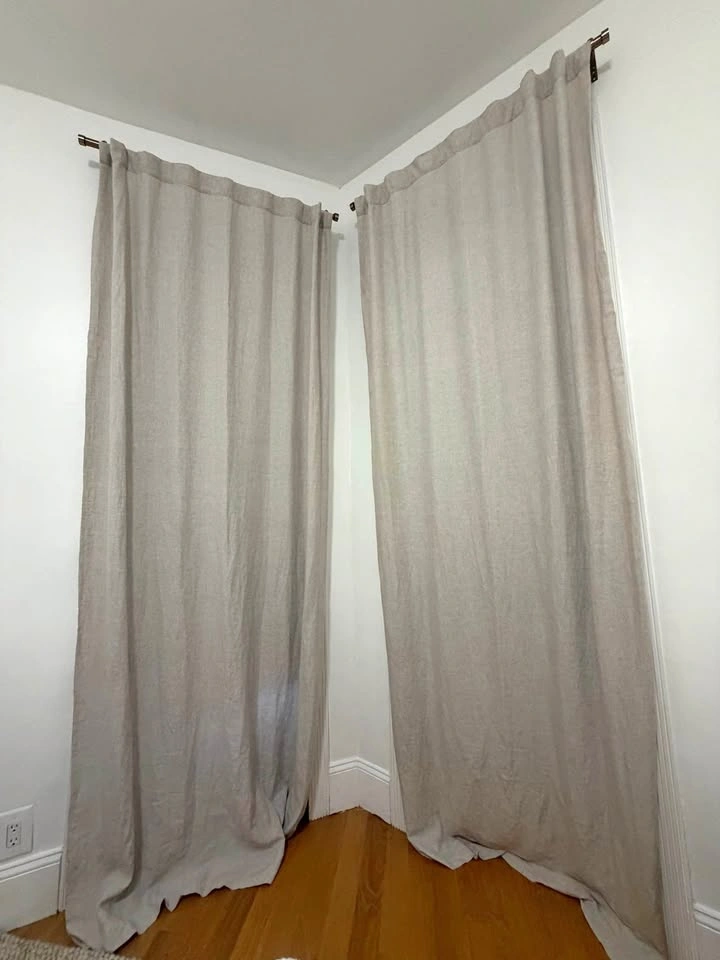 Pottery Barn Beige Linen Curtains set of 2