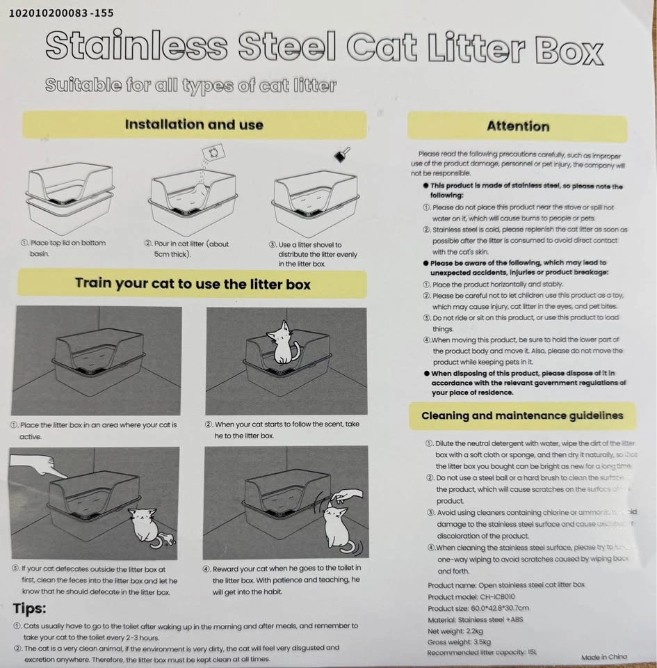 Stainless Steel XL Cat Litter Boxes 2/PACK $70 - photo 4
