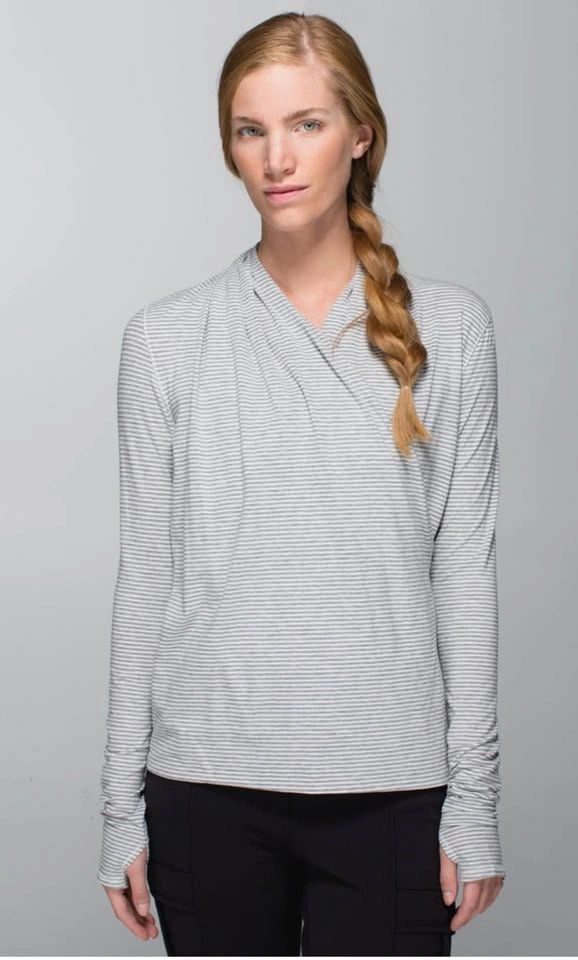 Lululemon Radiant Long Sleeve – Heathered Medium Grey – Size 4/6
