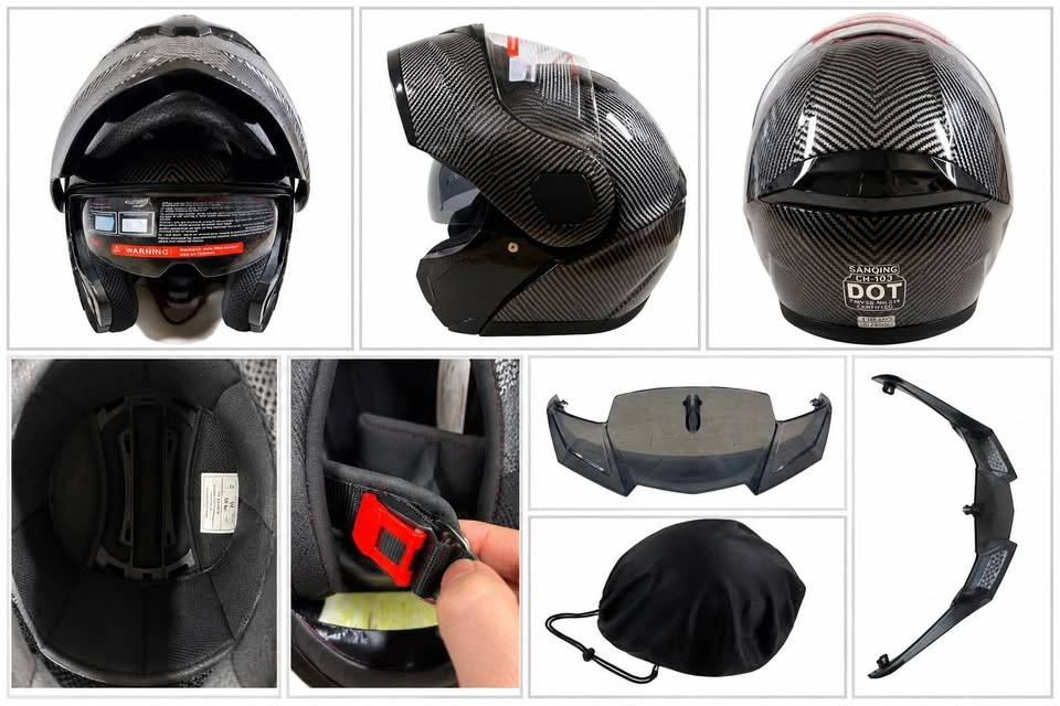 SanQing CH-103 Modular Motorcycle Helmet – Large 59–60 cm - photo 5