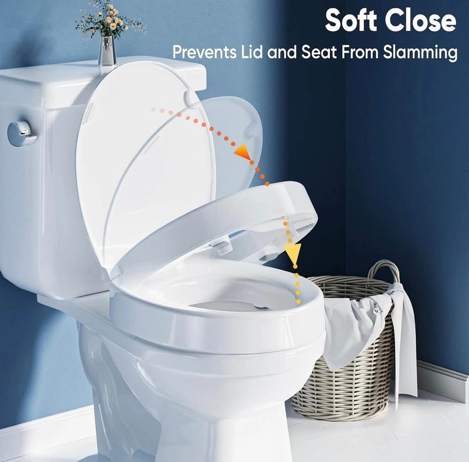 SAMODRA Raised Toilet Seat Riser – Elongated – $40 - photo 3