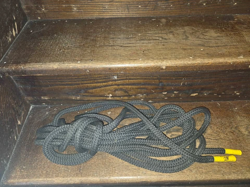 28 Foot Black Braided Dock Line Rope 1/2 inch