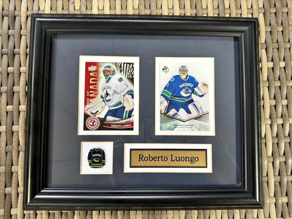Roberto Luongo Vancouver Canucks Framed Hockey Memorabilia
