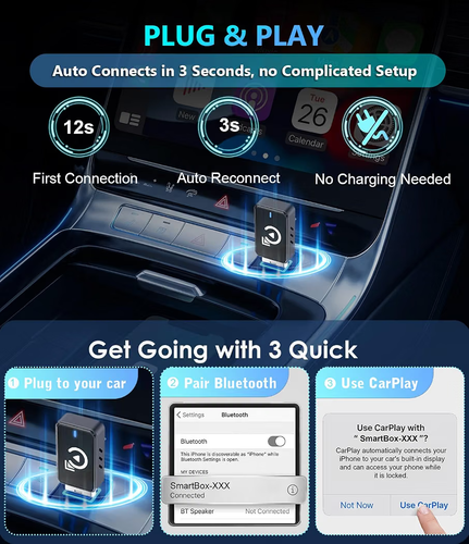 Wireless CarPlay Adapter for Apple iPhone - photo 3
