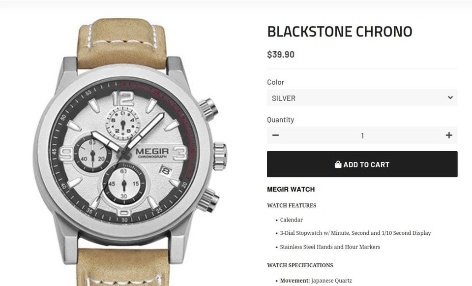 Megir Chronograph Watch - photo 4