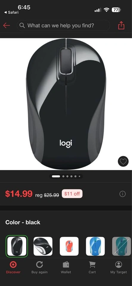 Logitech Wireless Mini Mouse M187 - photo 2