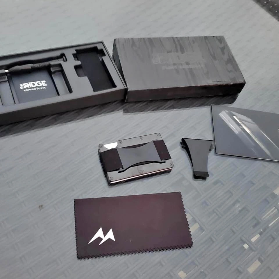 NEW The Ridge Black Damascus Wallet OTG