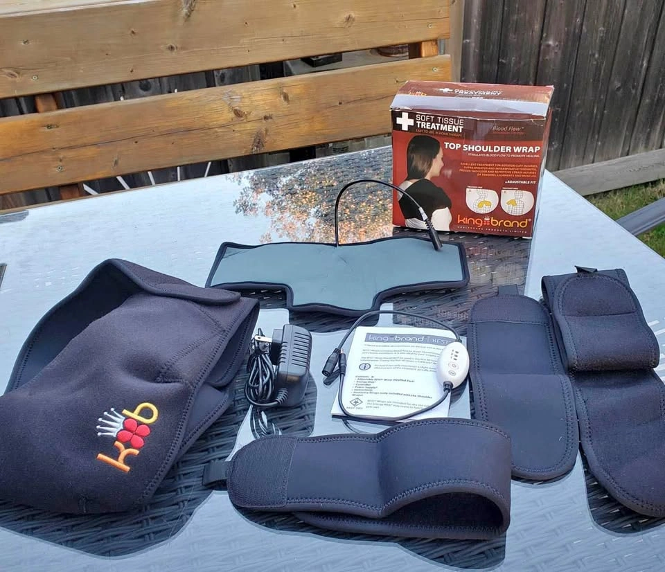 King Brand Top Shoulder Wrap with Heat Electro Therapy
